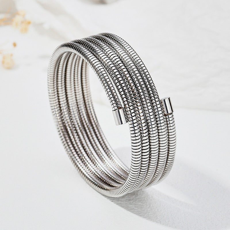Pulsera enredada plata