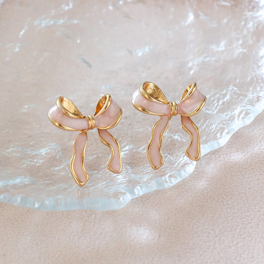 Aretes moño rosita
