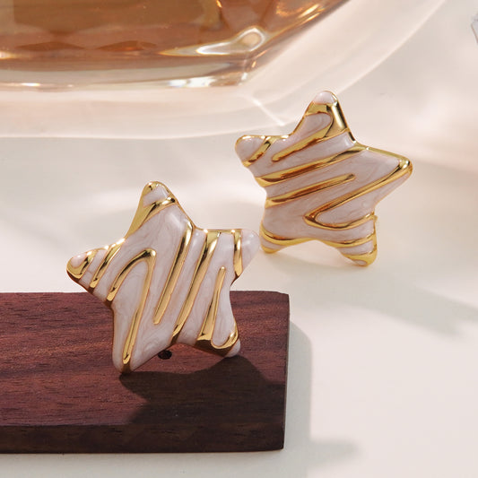 Aretes star blanco