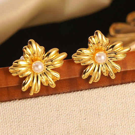 Aretes Saray con perla