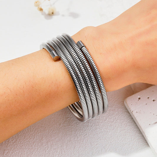 Pulsera enredada plata